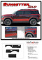 SUNSETTER SOLID - Ford Bronco Sport Side Body Door Vinyl Graphics with Hood Stripes Decals Kit for 2021, 2022, 2023, 2024, 2025 - Details