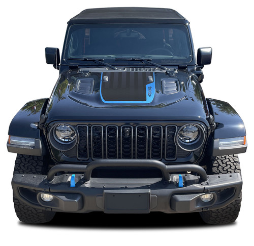 ELEVATE : Jeep Wrangler or Gladiator Hood Vinyl Graphics Decal Stripe Kit for 2020-2024 Models (M-PDS-9211) 