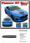 PREMIUM GT RALLY - SOLID : 2024 Ford Mustang GT Racing Stripes Rally Hood Decals Vinyl Graphics Kit - Details