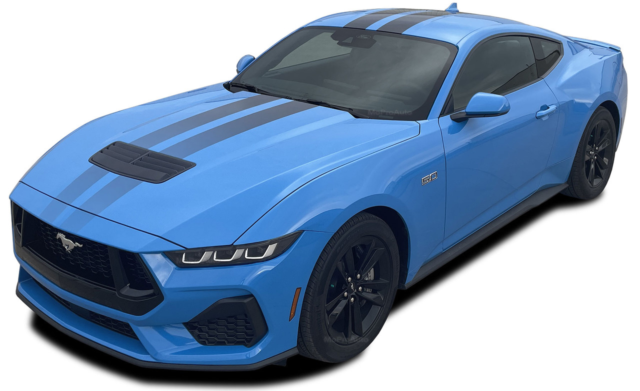 PREMIUM GT RALLY FADED 2024 Ford Mustang GT Racing Stripes