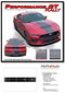 PERFORMANCE GT RALLY : 2024 Ford Mustang GT Racing Stripes Rally Hood Bumper to Bumper Decals Vinyl Graphics Kit - Details