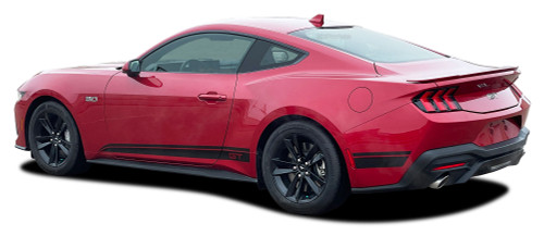 COAST : 2024 Ford Mustang GT and Ecoboost Rocker Panel Side Door Stripes Vinyl Graphics Kit (M-PDS-9379)