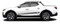 BROW - Universal Versatile Style Side Body Vinyl Graphics Door Stripes Decals Shown on Hyundai Santa Cruz