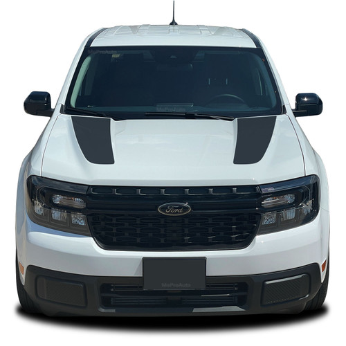 MAV SPLIT HOOD - Ford Maverick Hood Stripes Vinyl Graphics Decals Kit 2022, 2023, 2024, 2025 (M-PDS-9733)