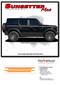 SUNSETTER (Mini) | Ford Bronco Side Body Stripes Red Yellow Decals Vinyl Graphics Kit for 2021-2026 (M-PDS-10381)