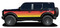 SUNSETTER XL | Ford Bronco Side Body Door Vinyl Graphics Decals Kit for 2021-2026 (M-PDS-10022)