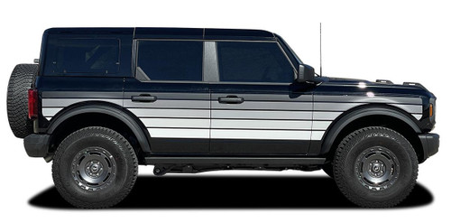 SUNSETTER XL (Mono) | Ford Bronco Side Body Door Vinyl Graphics Decals Kit for 2021-2026 (M-PDS-10022)