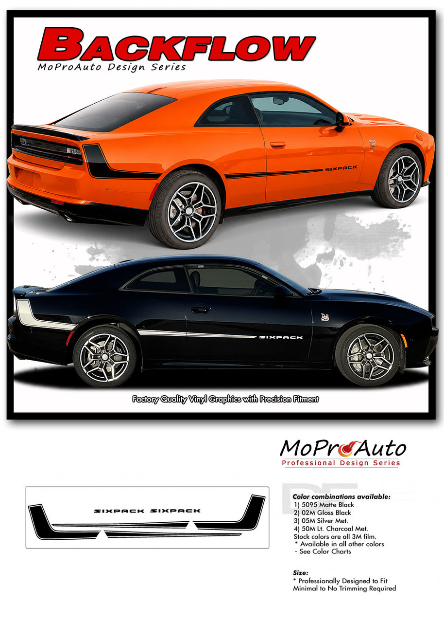 2024-2027 CHARGER BREAKAWAY : Dodge Charger Rear Fender Side Body Decklid Trunk Vinyl Graphic Decals and Stripe Kit