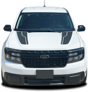MAV CHANNEL HOOD | Ford Maverick Hood Stripes Vinyl Graphics Decals Kit 2022-2026 (M-PDS-10648)
