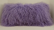Lavender Mongolian lamb pillow lilac
