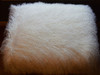 Real Natural White Mongolian Lamb Fur Stool Acrylic legs Tibet Bench Ottoman USA Wool