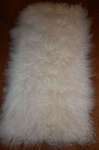 Mongolian Lamb White  Fur  Rug  Plate Natural  Throw New  genuine
