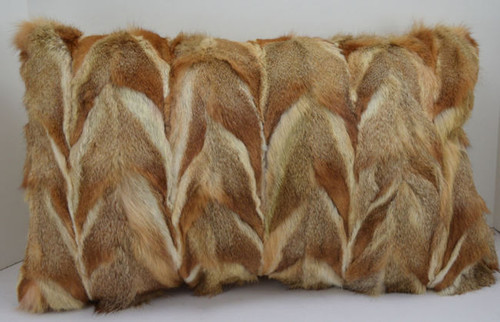 Kit Fox  Sections Fur Pillow  Real New made in USA authentic cushion