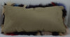 Fox Sections Fur Pillow New made in USA Real Multi colored authentic fur cushion faux suede back