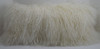 Real  White Mongolian Tibetan Lamb Fur  Pillow  tibet cushion creamy off white