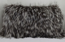 Fox Fur Pillow made from Silver fox sections New  USA made insert included