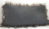 Fox Fur Pillow made from Silver fox sections New  USA made insert included faux suede back