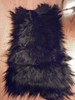 Real Genuine Black Goat Fur Chaps Rug  Plate Throw New Authentic Fur