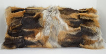 Real  Red  Fox  Sections Fur Pillow New made in USA authentic fur cushion