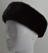 Real Black Mink Fur Headband  New (made in the U.S.A.)