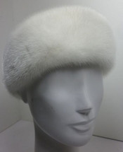 Real White Mink Fur Headband new made in the U.S.A. genuine authentic