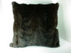 Mink Fur Sections Pillow Real Ranch Brown New made in USA fur cushion 20x20