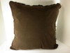 Mink Fur Sections Pillow Real Ranch Brown New made in USA fur cushion 20x20 faux suede back