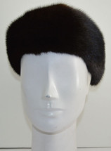 Real Mahogany Mink Fur Headband New (made in usa)