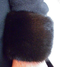 Real Mahogany Mink Fur Cuffs  New  made in the U.S.A.brown