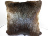 Real Long Hair Beaver Fur Pillow 20x20 New  made in USA genuine