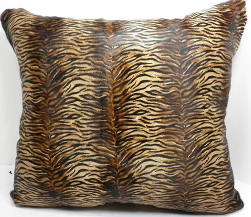 Real Hair on Calfskin dyed animal print  fur  cushion new made in the USA
