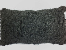 Kalgan Lamb Fur Dyed Black  Pillow Real Genuine  New made in USA cushion