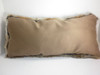Real Genuine Natural Long Hair Rabbit Fur  Pillow New made in USA cushion faux suede back