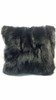 Real Genuine Black Fox Sections Fur Pillow New made in USA Authentic fur
