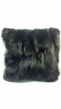 Real Genuine Black Fox Sections Fur Pillow New made in USA Authentic fur