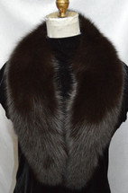 Real Brown Fox Fur Collar Detachable New  (made in the U.S.A.)