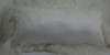 Real Bleached White Mongolian 12 x 24 Lamb Fur Pillow made in USA Tibet cushion faux suede back
