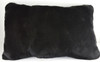 Real Black Rex Rabbit Pillow Genuine Fur cushion  New made in USA