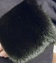 Real Black Mink Fur Cuffs  New  made in the U.S.A.