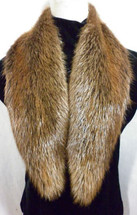 Real Beaver Fur Collar Detachable New  made in the U.S.A.