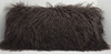 Dark Brown Mongolian lamb fur pillow