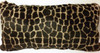 Fur Pillow Real  Dyed Giraffe Animal Print Sheared Rabbit  made in USA cushion