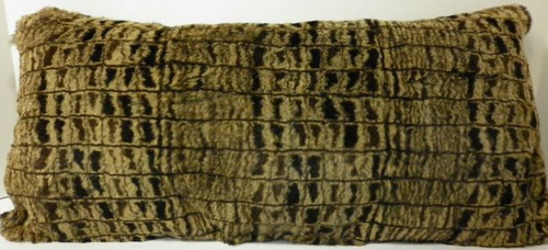 Real  Dyed Crocodile Animal Print Sheared Rabbit Fur Pillow New made USA cushion