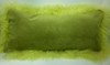 Mongolian tibetan Lamb Fur  Lemon Lime Green Tibet  Pillow New cushion made in USA