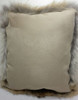 Coyote  Fur Pillow Real Full Skin fur cushion New made in USA insert included beige