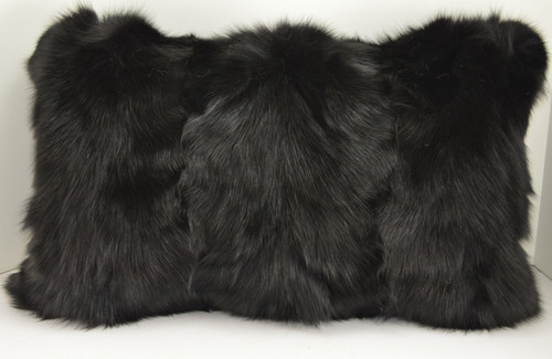 Black Fox Sections Fur Pillow Real New made in usa Genuine Authentic