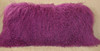 Orchid Purple Mongolian lamb pillow with insert