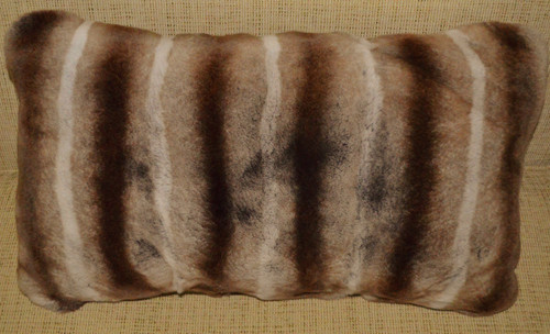 Real Rex Rabbit Pillow Dyed Brown Chinchilla