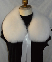 Real White Fox Fur Club Collar 