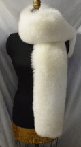Genuine White Fox Fur Boa Scarf